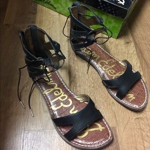Sam Edelman Gwenna Leather zip Gladiator sandals